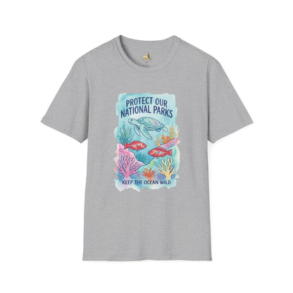 Protect Our National Parks Turtle Tee — Keep the Ocean Wild Conservation T-Shirt