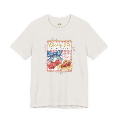 Cherry Pie Picnic Club Tee | 4th of July Retro Americana, vintage flag stars