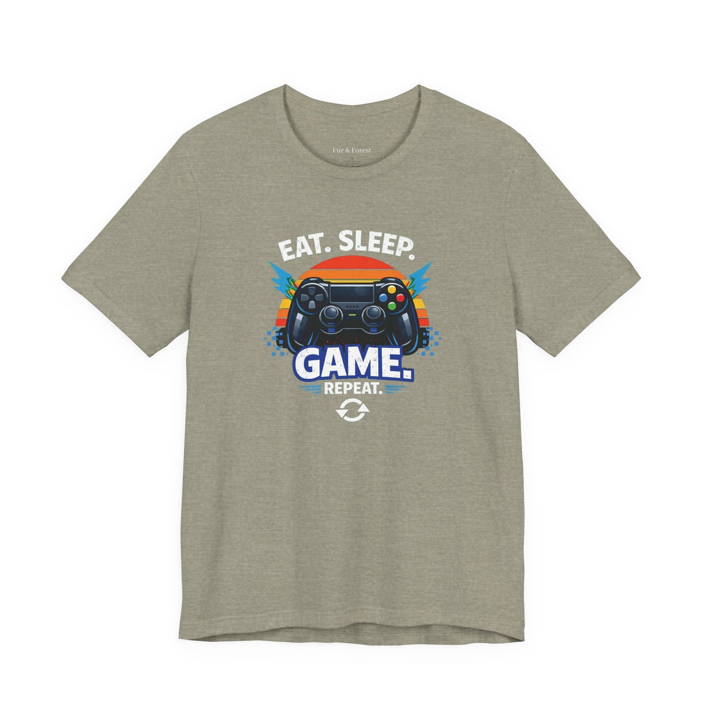 Gaming Controller Graphic Tee — "GAME" Retro Sunset Video Game T-Shirt