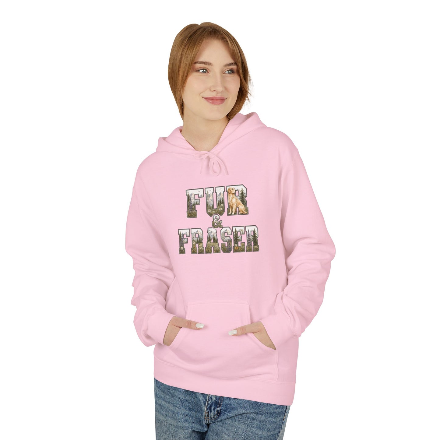 Fur & Fraser Floral Logo Hoodie — Cozy Pet Lover Pullover
