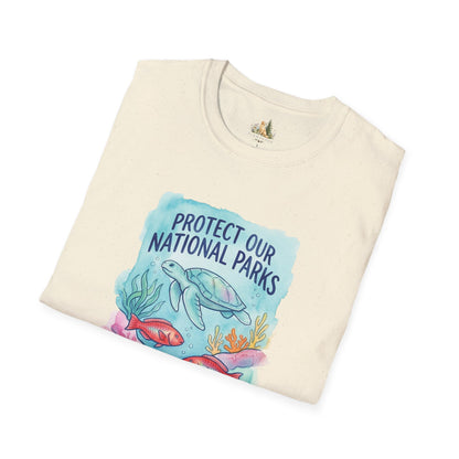 Protect Our National Parks Turtle Tee — Keep the Ocean Wild Conservation T-Shirt