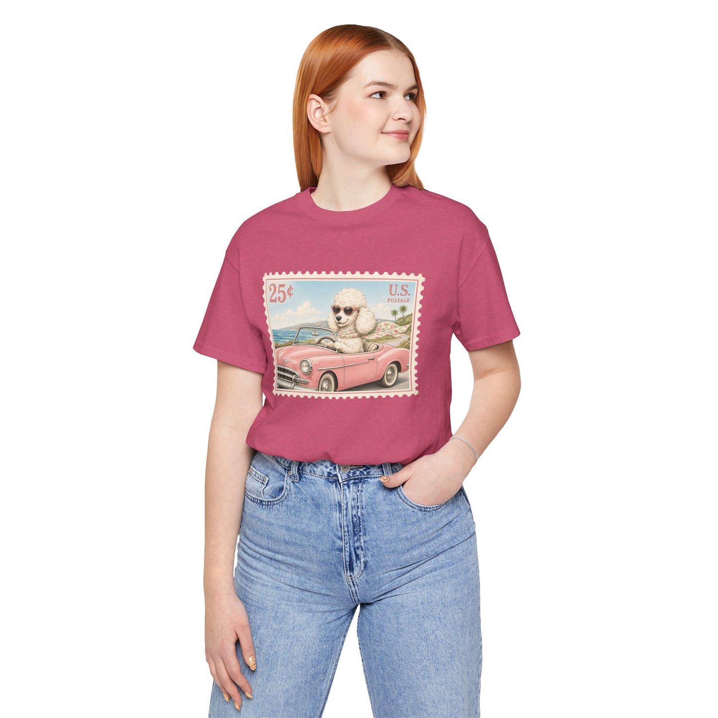 Vintage Pup Roadtrip T-Shirt — Retro Stamp Design (25)