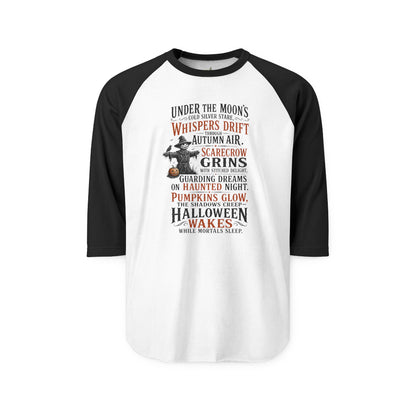 Halloween Raglan Shirt — 'Under the Moon's Whispers' Spooky Baseball Tee